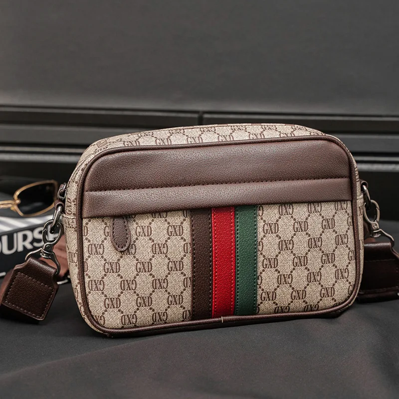 Luxury Bags Sling - 패션 스트라이프 남성 크로스백 명품 레터
