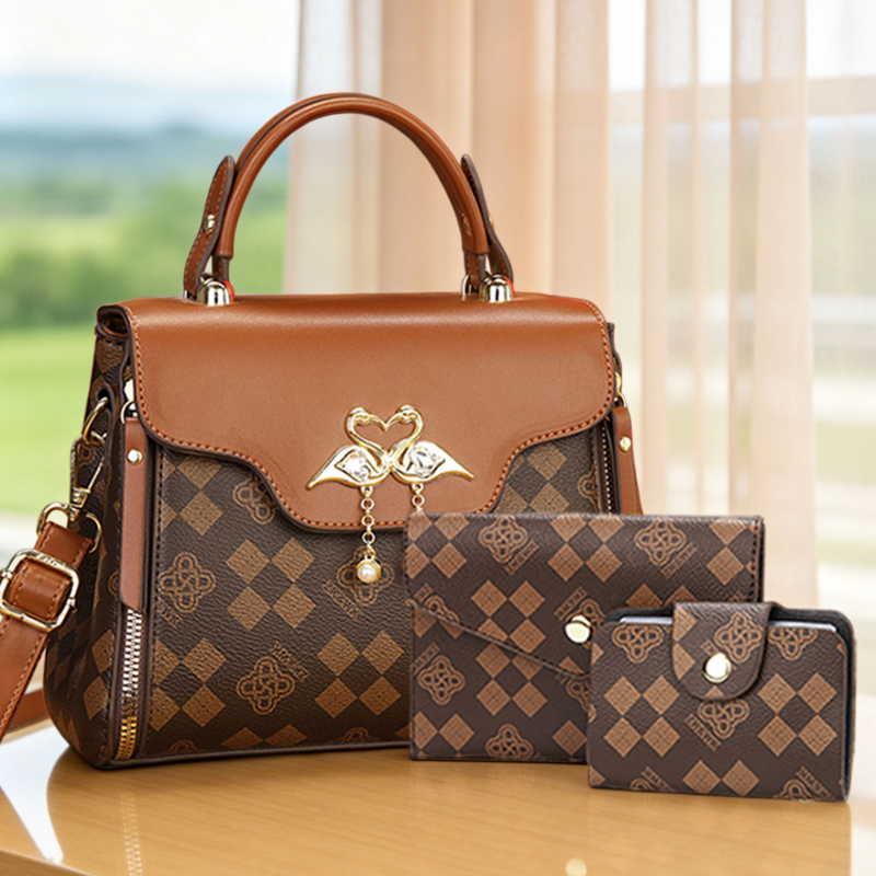 Luxury Bags With Zipper - 3피스 여성 가방 세트, 가벼운 럭셔리