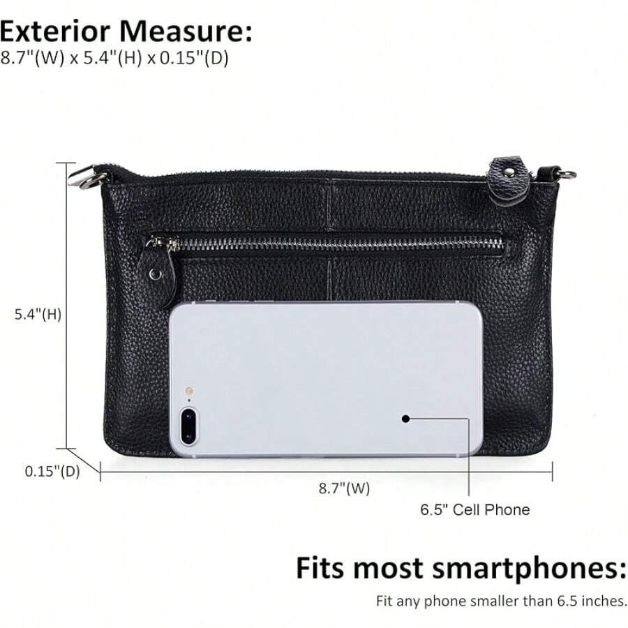 여성용 정품 가죽 손목 스트랩 클러치 지갑 지갑 소형  - Wristlet Wallet Zipper 리뷰 및 가격