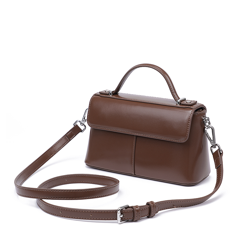 여성 브라운 레더 탑 핸들백 스트럭처드 샤첼 핸드백 실 - Structured Handbag Top Handle 리뷰 및 가격
