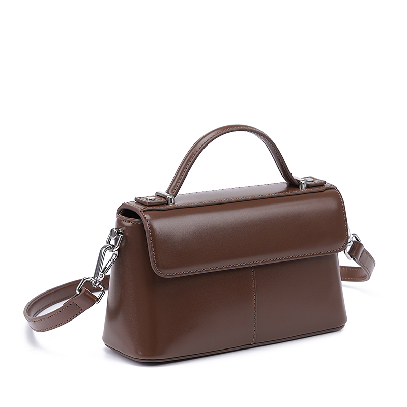 여성 브라운 레더 탑 핸들백 스트럭처드 샤첼 핸드백 실 - Structured Handbag Top Handle 리뷰 및 가격