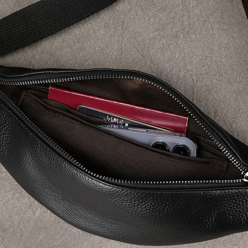 남성용 허리 가방 2024 정품 가죽 아웃도어 가죽 체 - Luxury Bags Sling 리뷰 및 가격