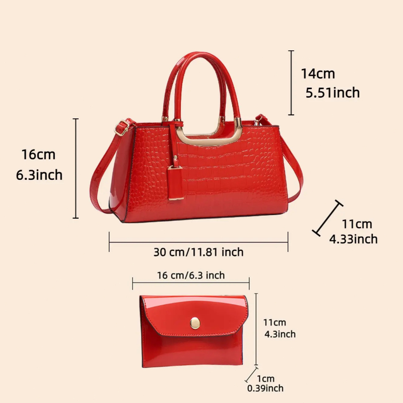 여성용 핸드백 세트, 가벼운 고급 PU 소재 크로스바디 - Luxury Bags With Zipper 리뷰 및 가격