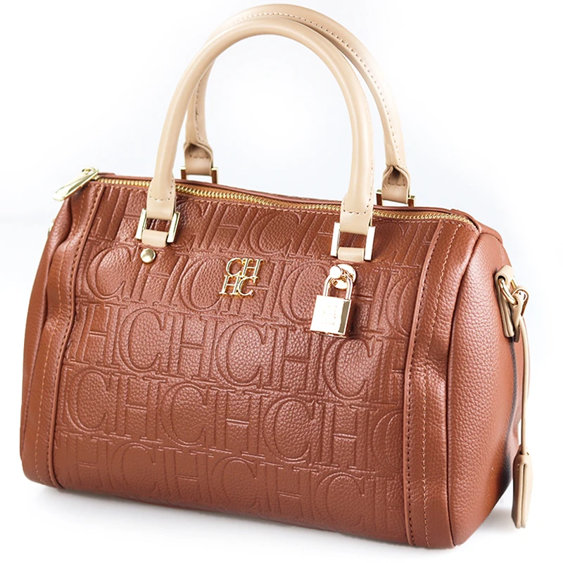 CH 여성 핸드백 럭셔리 엠보싱 로고 브라운 PU 가죽 - Luxury Bags For Sale 리뷰 및 가격