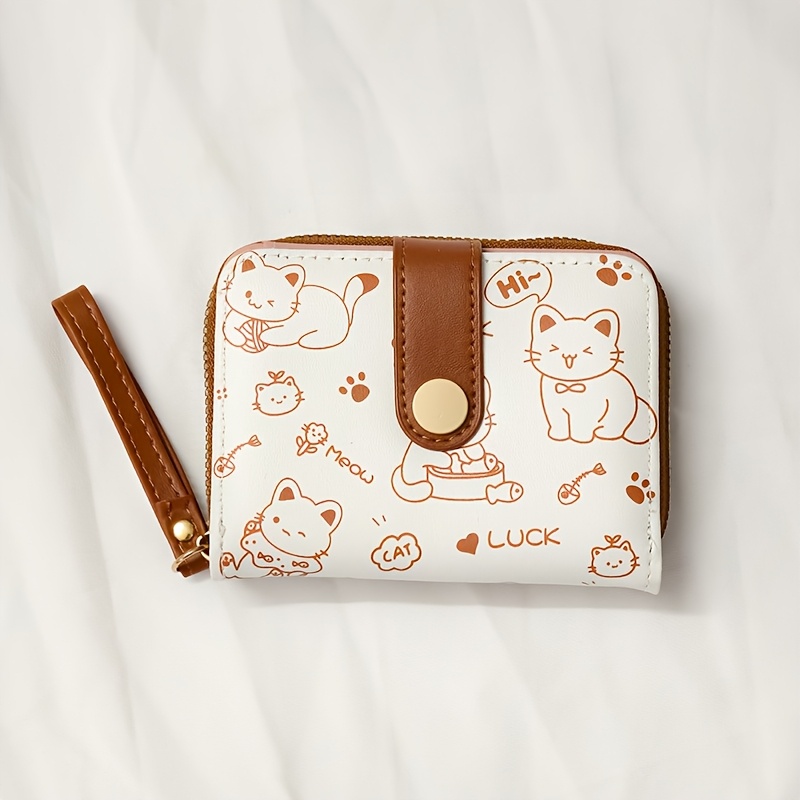 여성 지갑 동전 지갑 프린트 귀여운 곰 지갑 삼단 스냅 - Wristlet Wallet Zipper 리뷰 및 가격