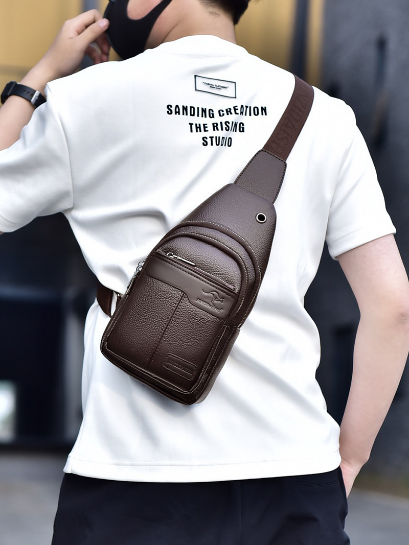 럭셔리 브랜드 가슴 팩 가죽 메신저 가방 남성 비즈니스 - Luxury Bags Sling 리뷰 및 가격