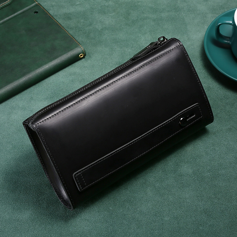 남성용 클러치 롱 핸드백 비즈니스 빈티지 소가죽 남성용 - Wristlet Wallet Zipper 리뷰 및 가격