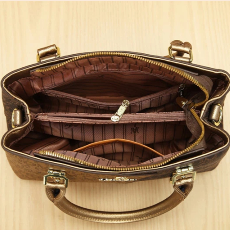 3피스 여성 가방 세트, 고급 프리미엄 가죽 프린트 여 - Luxury Bags With Zipper 리뷰 및 가격
