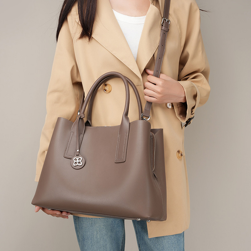 여성용 블랙 천연 가죽 스트럭쳐드 토트백, 탑 핸들 숄 - Structured Handbag Top Handle 리뷰 및 가격