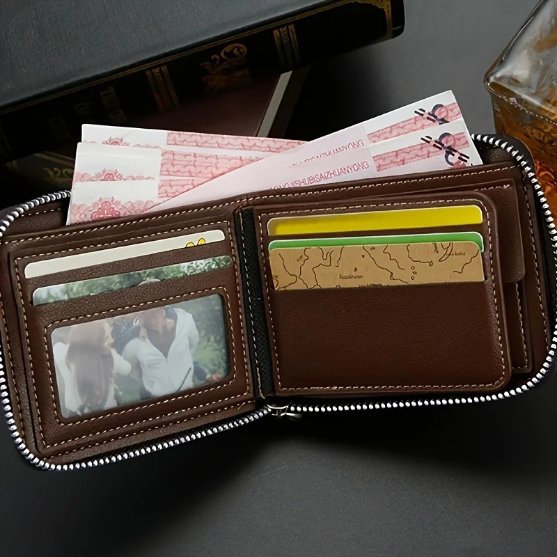 맞춤형 이름 남성용 지갑 패션 반투명 남성용 멀티 카드 - Wristlet Wallet Zipper 리뷰 및 가격