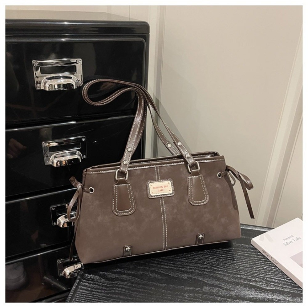 미니멀리스트 인조가죽 토트백 지퍼탑 구조형 숄더백 듀얼 - Structured Handbag Top Handle 리뷰 및 가격