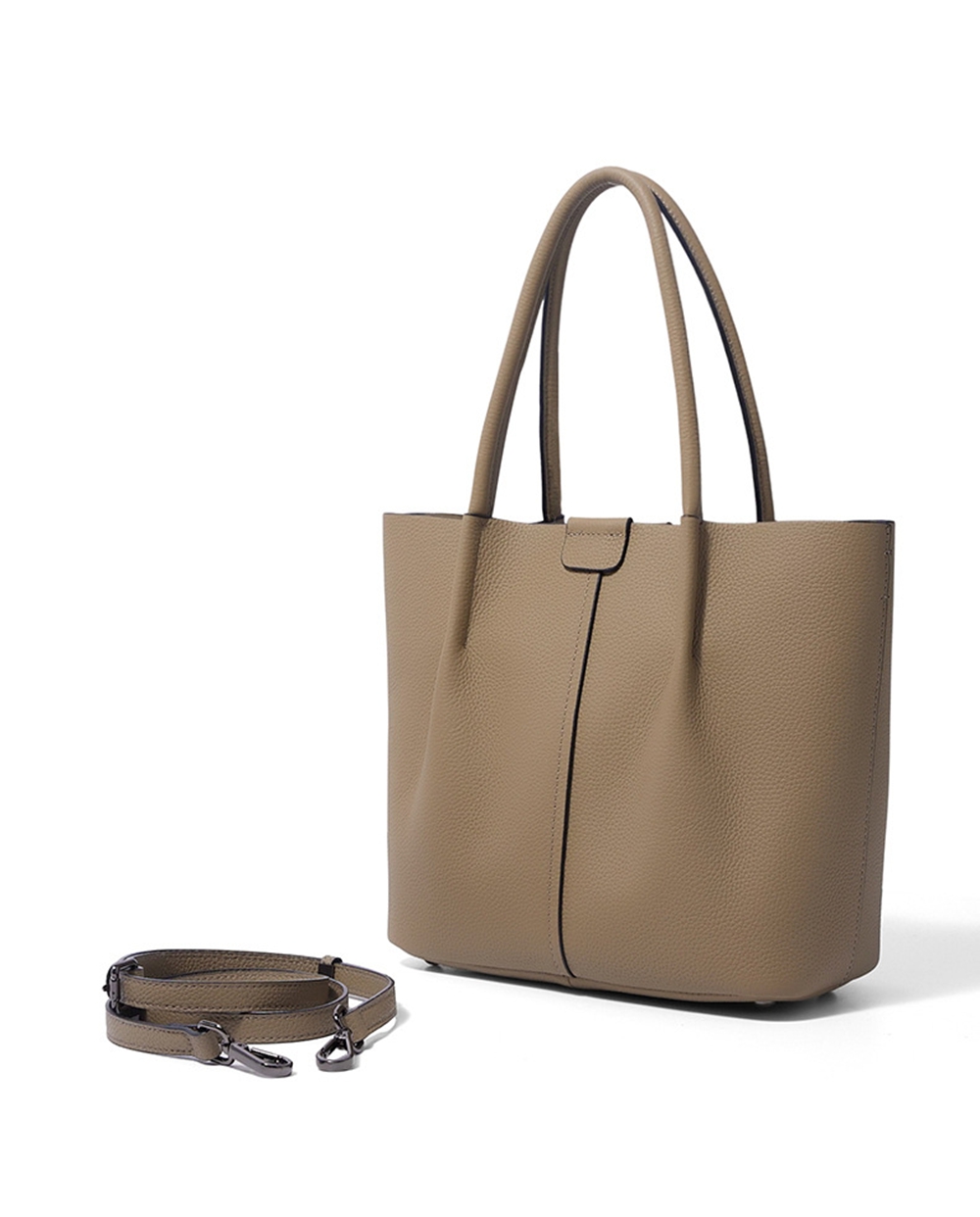 여성을위한 정품 하이 엔드 부드러운 가죽 숄더 백 캐주 - Structured Handbag Top Handle 리뷰 및 가격