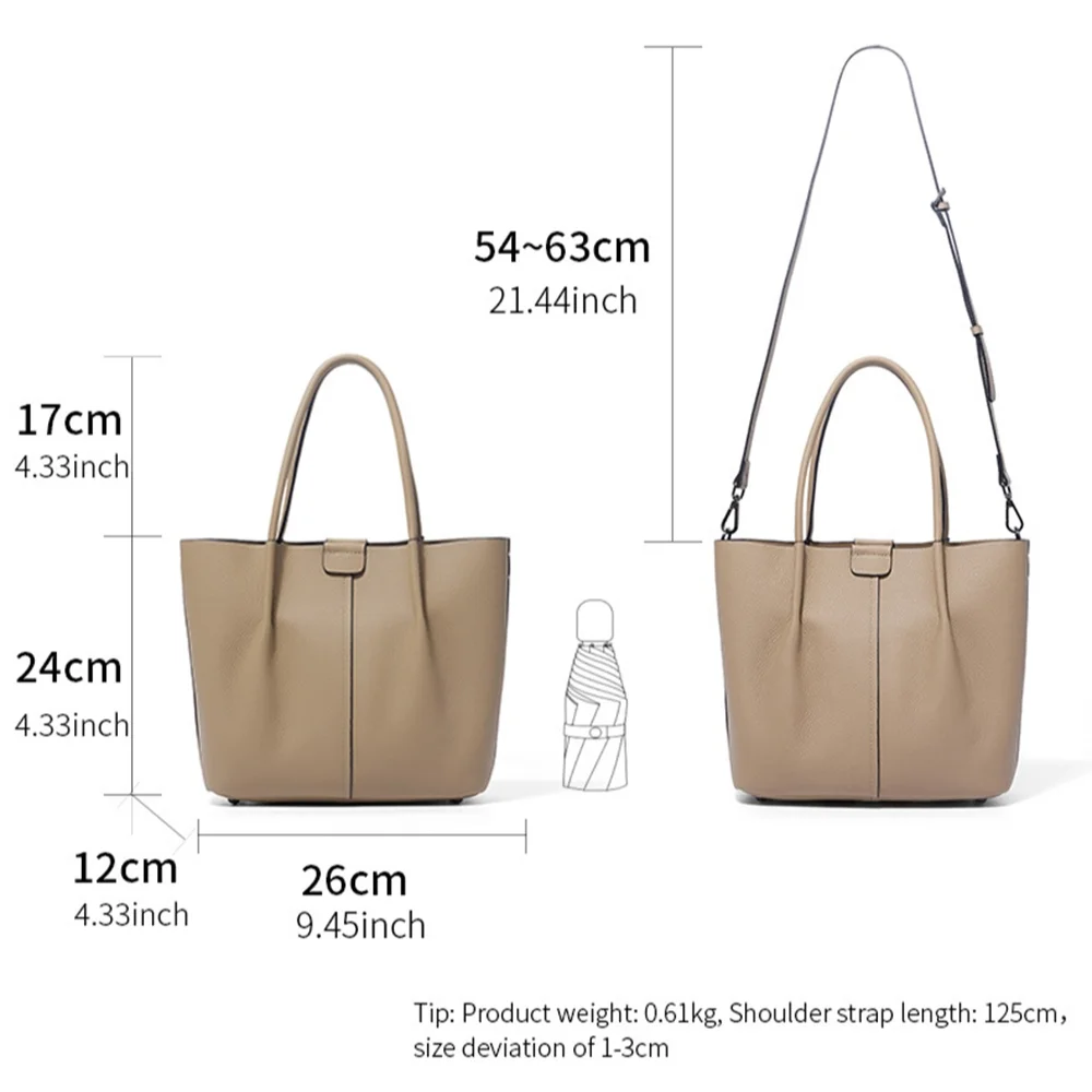 여성을위한 정품 하이 엔드 부드러운 가죽 숄더 백 캐주 - Structured Handbag Top Handle 리뷰 및 가격