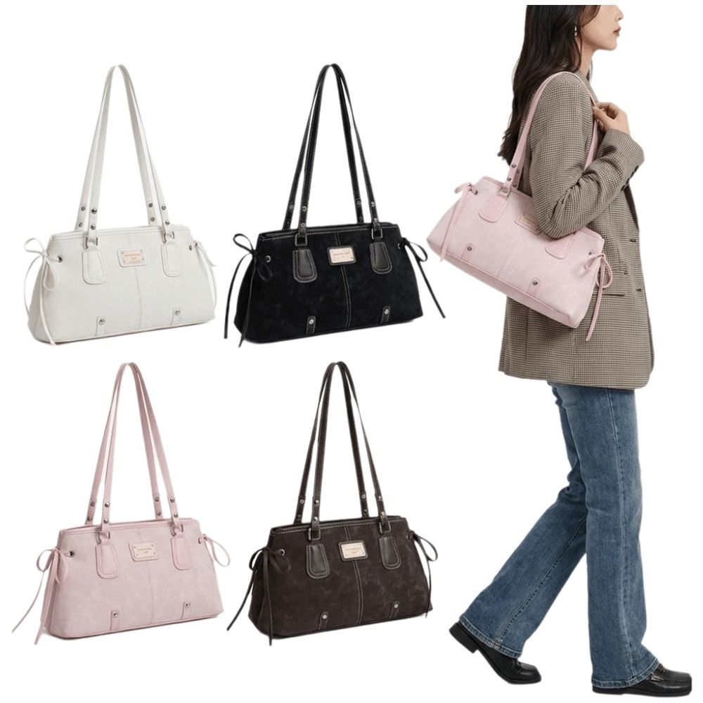 한국 스타일 인조 가죽 토트백 지퍼 탑 듀얼 핸들 숄더 - Structured Handbag Top Handle 리뷰 및 가격