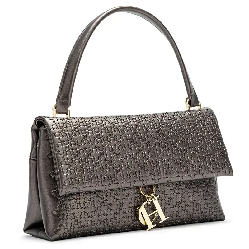 우아한 핸드백 모노그램 엠보싱 금속 브랜드 펜던트 탑  - Structured Handbag Top Handle 리뷰 및 가격