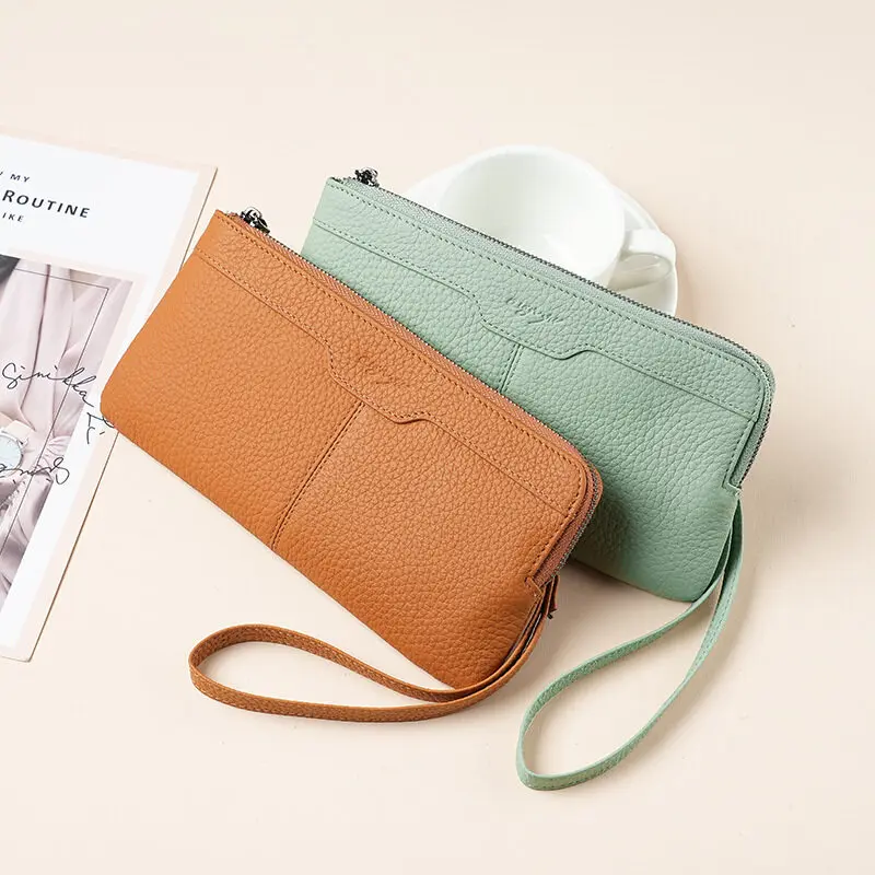 여성용 손목 장지갑, 핸드폰 거치대 지갑, 진짜 가죽, - Wristlet Wallet Zipper 리뷰 및 가격