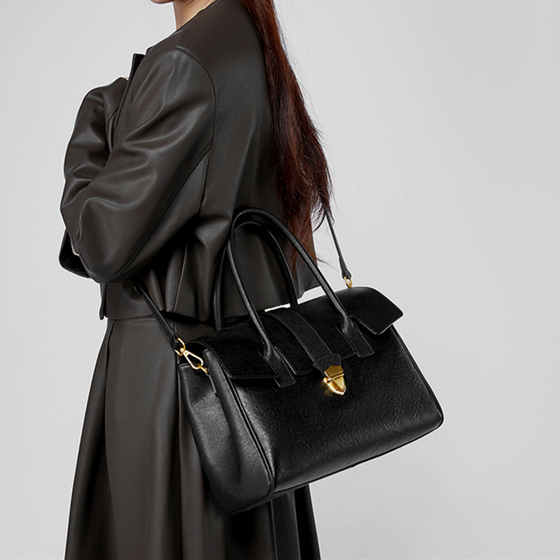 BURMINSA 여성용 정품 가죽 탑 핸들 가방 레트로 - Structured Handbag Top Handle 리뷰 및 가격