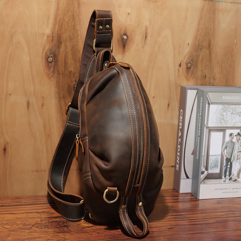 남성용 럭셔리 슬링 체스트 백, 진짜 가죽 다기능 숄더 - Luxury Bags With Zipper 리뷰 및 가격