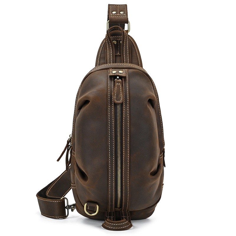남성용 럭셔리 슬링 체스트 백, 진짜 가죽 다기능 숄더 - Luxury Bags With Zipper 리뷰 및 가격
