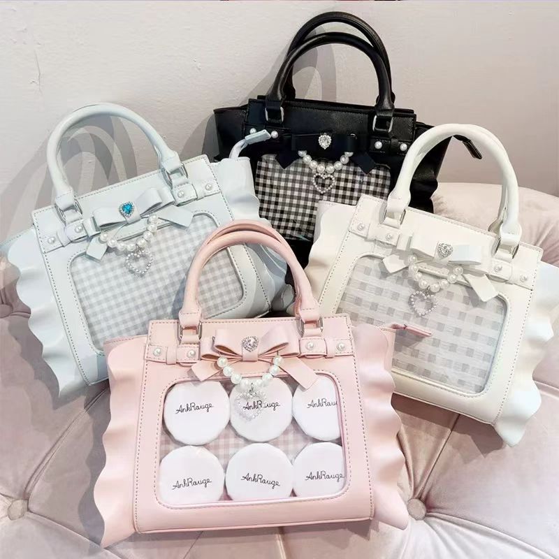 하라주쿠 스퀘어 핑크 Ita 가방 여성 새로운 일본 진 - Wristlet Wallet Zipper 리뷰 및 가격