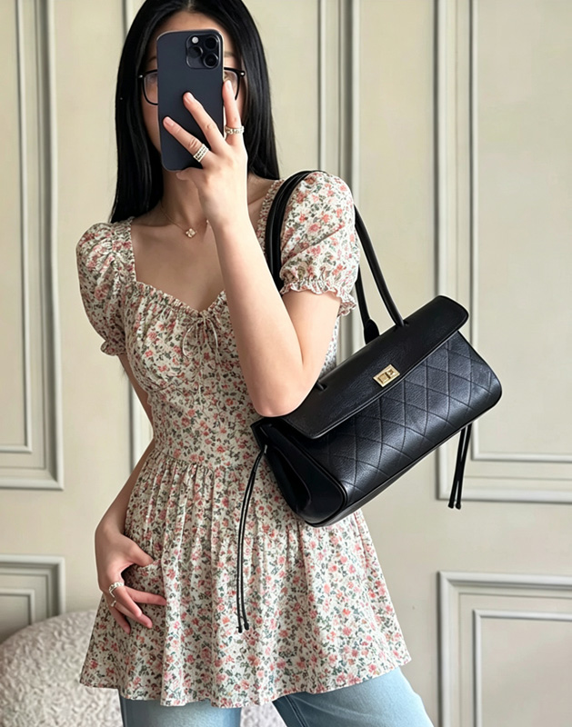CLAREGQI 2026 여성용 새 정품 가죽 퀼트 숄 - Structured Handbag Top Handle 리뷰 및 가격