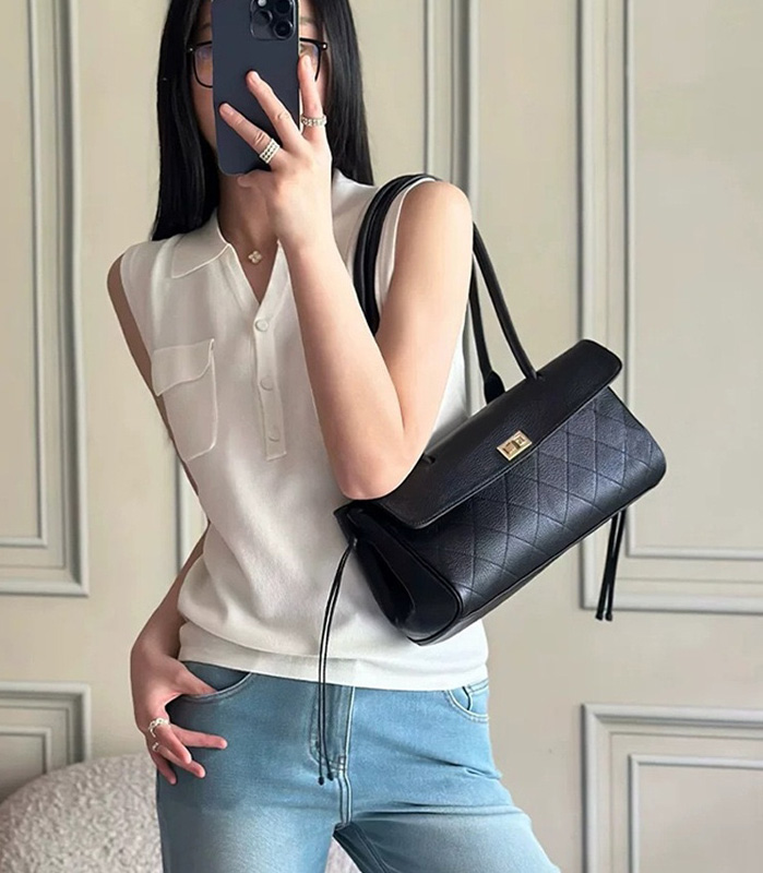 CLAREGQI 2026 여성용 새 정품 가죽 퀼트 숄 - Structured Handbag Top Handle 리뷰 및 가격