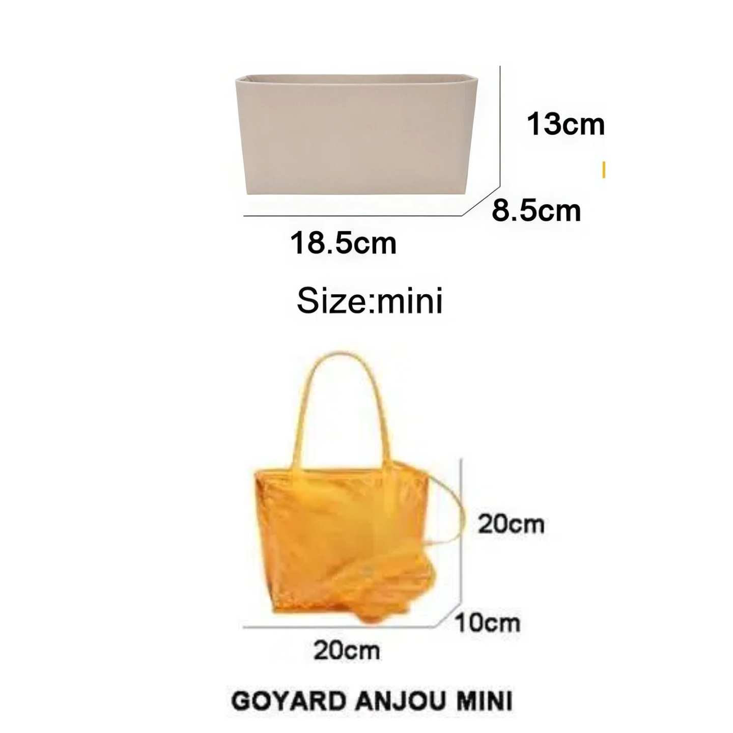 펠트 인서트 백 화장품 정리함, 고야드 토트백용, 지퍼 - Luxury Bags Goyard 리뷰 및 가격